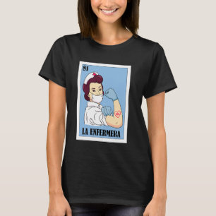 Camiseta Tarjeta mexicana de lotería de enfermería española