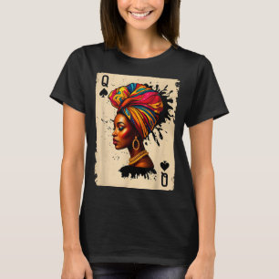 Camiseta Tarjeta orgullosa reina melanina africana historia