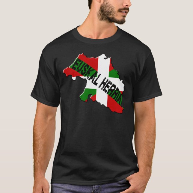 Camiseta Tarjeta País Vasco más bandera euskal herria (Anverso)