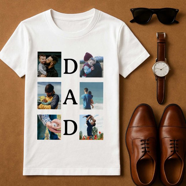 Camiseta Tarjeta personalizada del día del padre feliz con  (Subido por el creador)