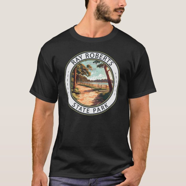 Camiseta Tarjeta Ray Roberts State Park Texas Badge (Anverso)