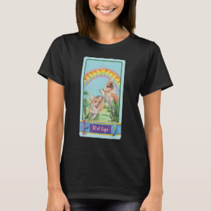 Camiseta Tarjeta Tarot 10 de tazas y perros cósmicos