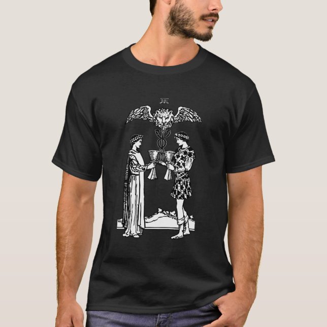 Camiseta Tarjeta Tarot 2 De Cups Dos Tarot De Cups (Anverso)