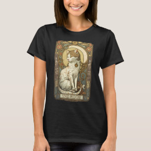 Camiseta Tarjeta Tarot Cat La Tarjeta Tarot De La Luna Nuev