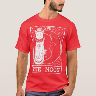 Camiseta Tarjeta Tarot Crescent Moon And Cat Graphic 