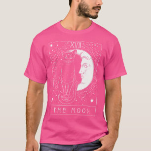 Camiseta Tarjeta Tarot Crescent Moon And Cat Graphic