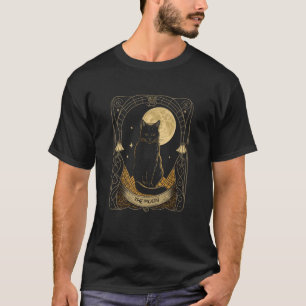 Camiseta Tarjeta Tarot Crescent Moon And Cat Graphic 1
