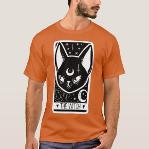 Camiseta Tarjeta Tarot Crescent Moon And Cat Graphic 1