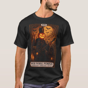Camiseta Tarjeta Tarot de calabaza para rollo Rock 'N camis