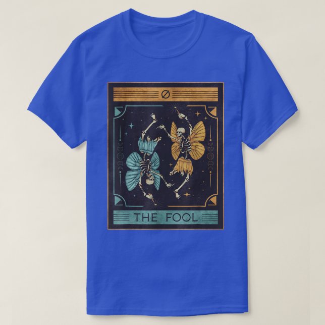 Camiseta Tarjeta Tarot De Esqueleto De Fairycore Estético (Diseño del anverso)