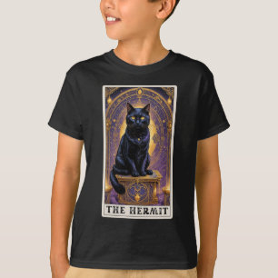 Camiseta Tarjeta Tarot de gato negro para las garabatos erm