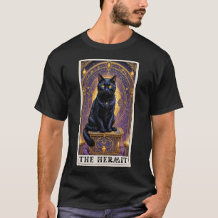 Camiseta Tarjeta Tarot de gato negro para las garabatos erm