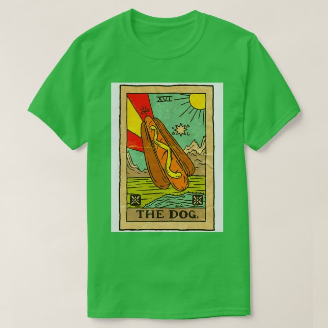 Camiseta Tarjeta Tarot de Hotdog (Diseño del anverso)