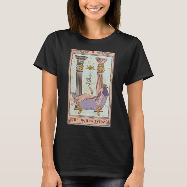 Camiseta Tarjeta Tarot de la Alta Sacerdote Cara Sol A (Anverso)