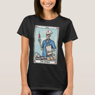 Camiseta Tarjeta Tarot de la enfermera Skeleton Halloween M