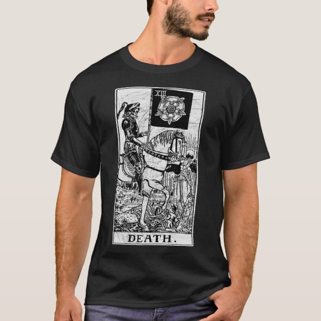 Camiseta Tarjeta Tarot de la Muerte - Mayor Arcana - adivin (Anverso)