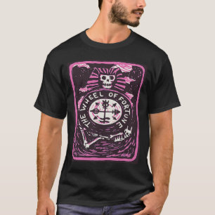 Camiseta Tarjeta Tarot de la rueda de la fortuna Tarjetas m