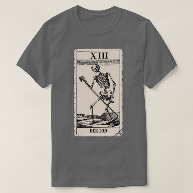 Camiseta Tarjeta Tarot de Muerte (Diseño del anverso)