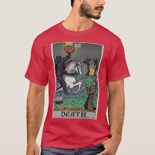 Camiseta Tarjeta Tarot de Muerte Cabecera Caballo Gótico Sp