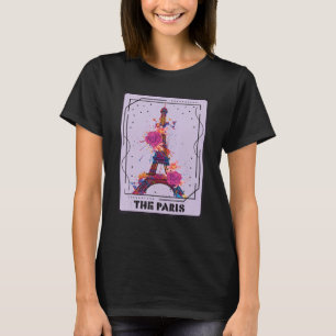 Camiseta Tarjeta Tarot de París Tarjetas místicas Torre Eif