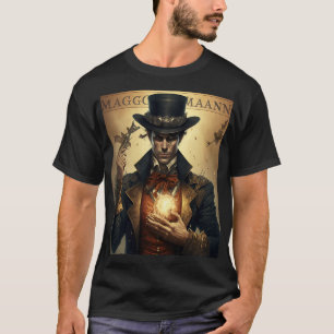 Camiseta Tarjeta Tarot de Steampunk Magician
