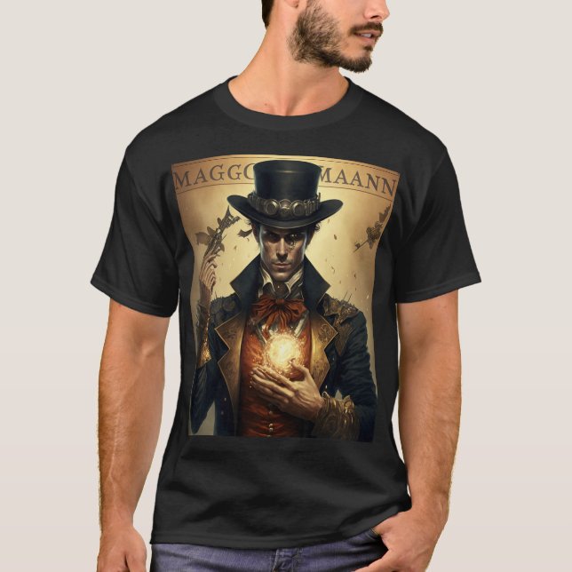 Camiseta Tarjeta Tarot de Steampunk Magician (Anverso)