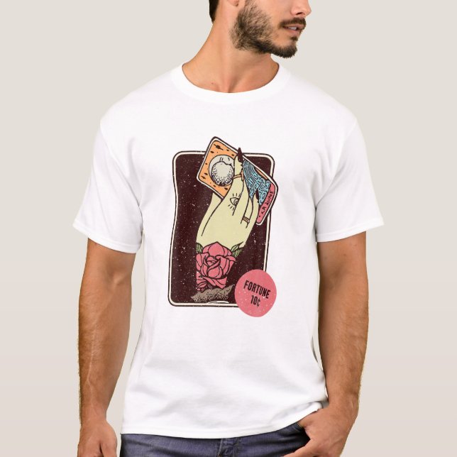 Camiseta Tarjeta Tarot de Telefonía de Fortune Leyendo esté (Anverso)
