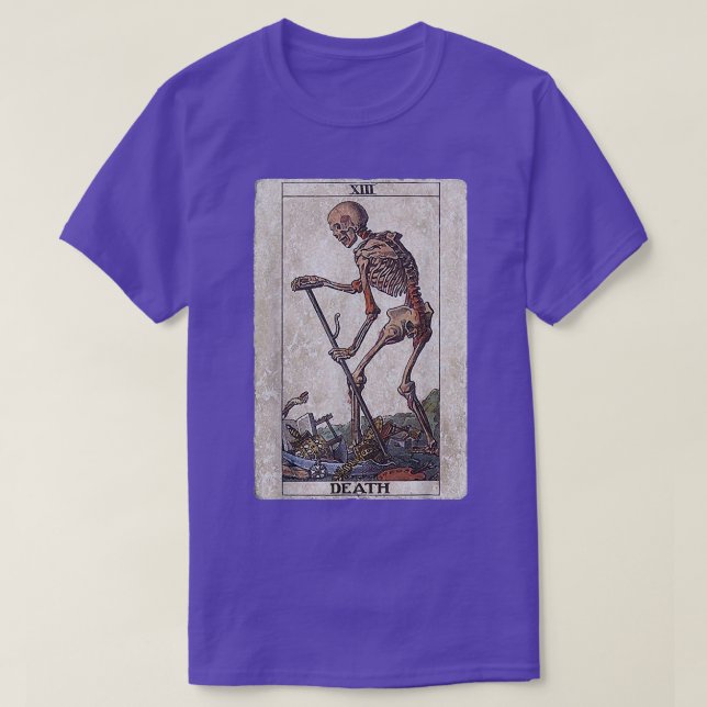 Camiseta Tarjeta Tarot Death Skeleton Atheist Occult Pagan  (Diseño del anverso)