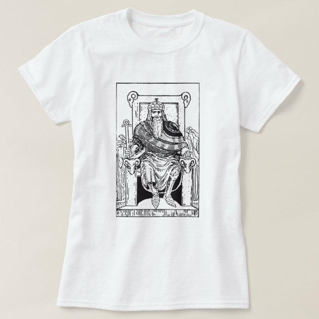Camiseta Tarjeta Tarot del emperador (Diseño del anverso)