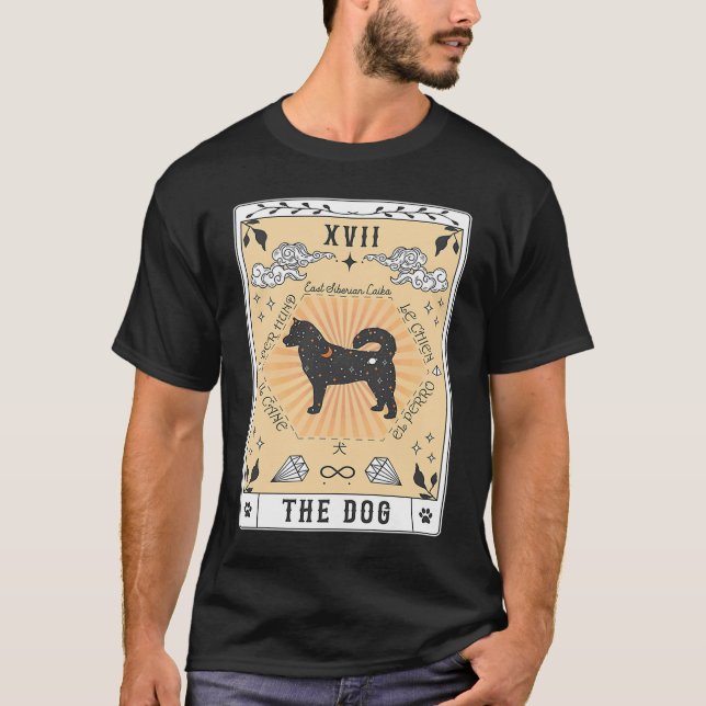 Camiseta Tarjeta Tarot El Perro Este Siberiano Laika Celest (Anverso)