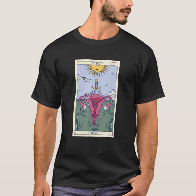 Camiseta Tarjeta Tarot Femenina Uterus (Anverso)