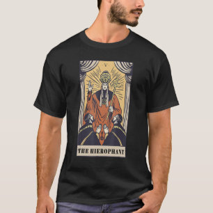 Camiseta Tarjeta Tarot gótica jerofante Magic Fortune Tel