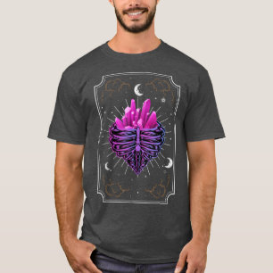 Camiseta Tarjeta Tarot gótico pastel esqueletos estéticos B