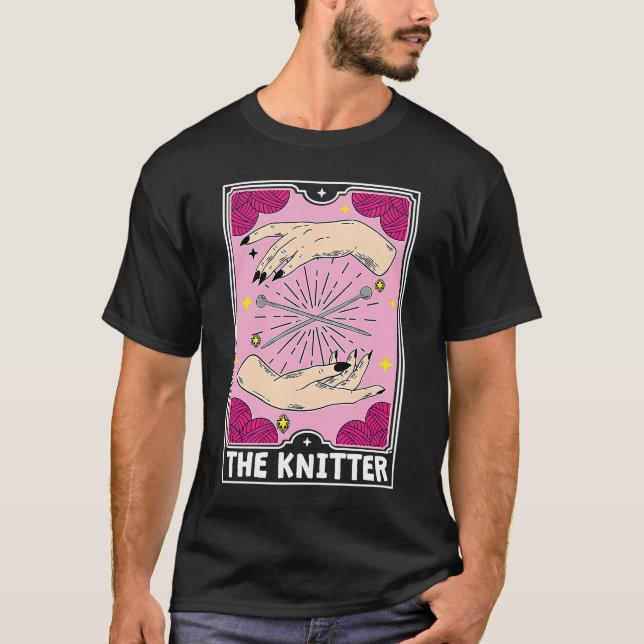 Camiseta Tarjeta Tarot Knitter de punto (Anverso)