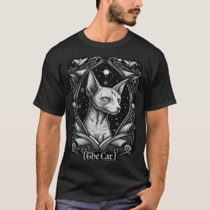 Camiseta Tarjeta Tarot La Bruja del gato Sphynx
