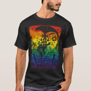 Camiseta Tarjeta Tarot: la piel de lesbianas que besan el a
