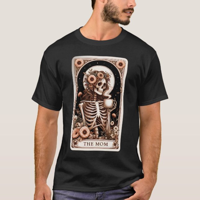 Camiseta Tarjeta Tarot para café madre Skeleton (Anverso)