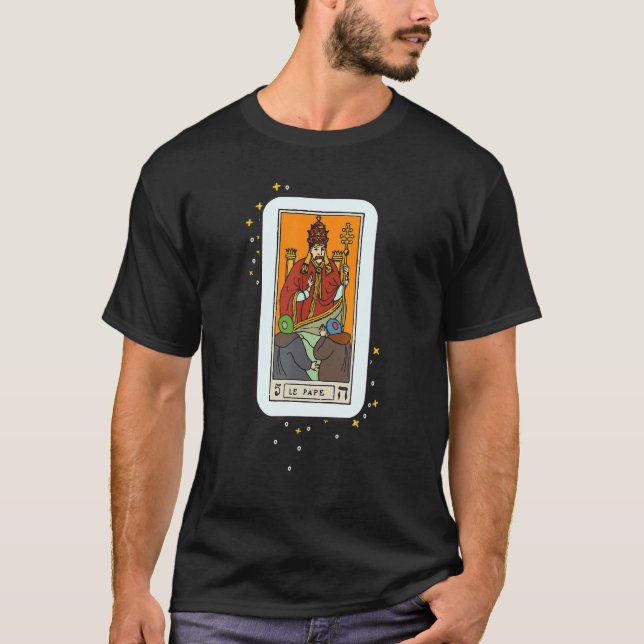 Camiseta Tarjeta Tarot para el Papa Creencias ocultas Divin (Anverso)