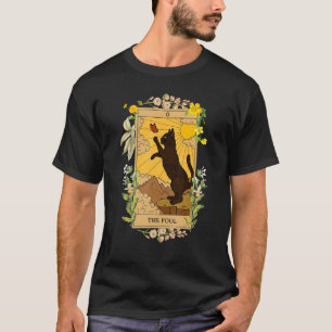 Camiseta Tarjeta Tarot para gato retro La bruja mística ton