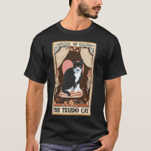 Camiseta Tarjeta Tarot para gato Tuxedo Cat Tuxedo Mamá Tux