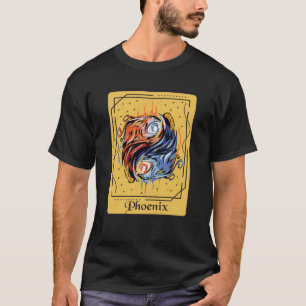 Camiseta Tarjeta Tarot Phoenix Ying Yang Firebird con fanta