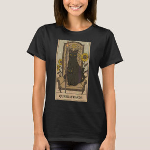 Camiseta Tarjeta Tarot Queen Of Wands Y Black Cats Graphic 