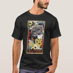 Camiseta Tarjeta Tarot Rey de Pentáculos y Gráfico Cósmico 