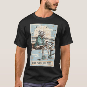 Camiseta Tarjeta Tarot Skeleton de la mamá del fútbol, mamá