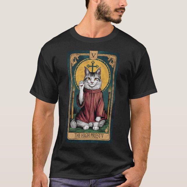 Camiseta Tarjeta Tarot V - El sacerdote más alto (Anverso)