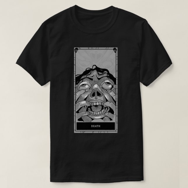 Camiseta Tarjeta tarta de muerte por fotofobia (Diseño del anverso)