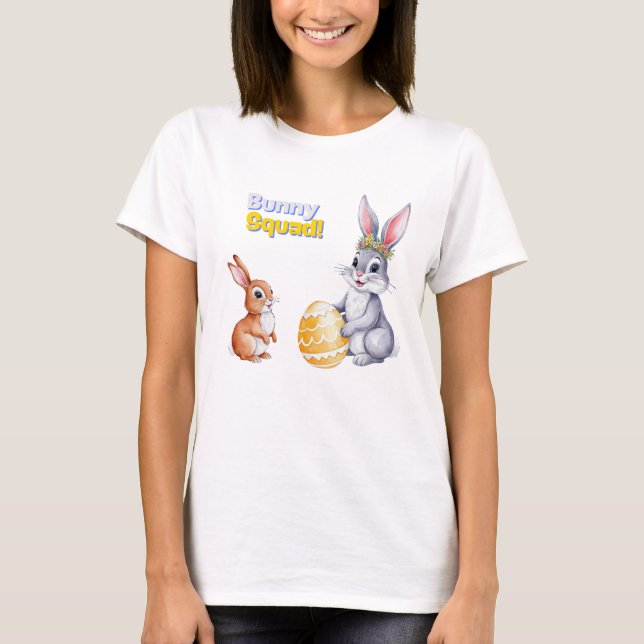 Camiseta Tarjeta Watercolor Easter para vacaciones de prima (Anverso)