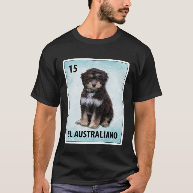 Camiseta Tarjetas Aussiedoodle Mexicanas para Australia (Anverso)