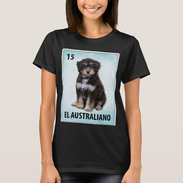 Camiseta Tarjetas Aussiedoodle Mexicanas para Australia (Anverso)