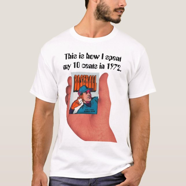Camiseta Tarjetas de béisbol que compré (1972) (Anverso)